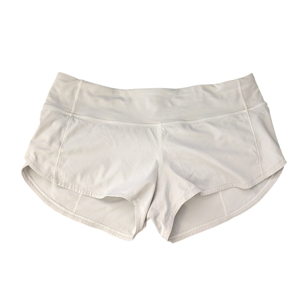 Lululemon Speed Up Low-Rise Lined Shorts White Running Athletic Women Size 6